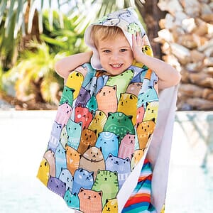 Kids hooded Poncho (Not Sewn)