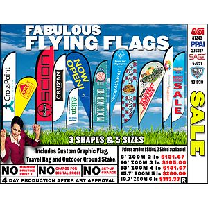 Zoom 3 Flags w/ Stand- 10ft Single Sided Graphic