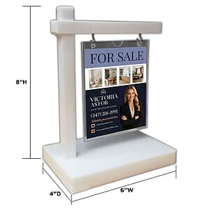 Mini Real Estate Sign with Custom Printed Insert Included