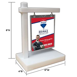 Mini Real Estate Sign with Custom Printed Insert Included