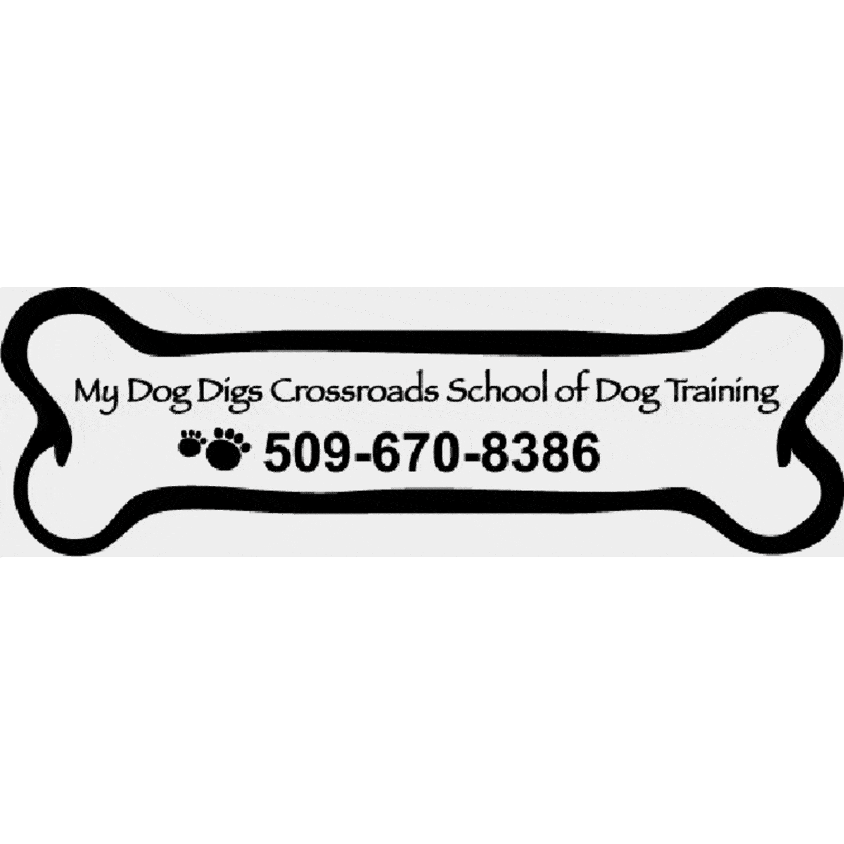 Custom 2.53" x 7.95" Dog Bone Car Magnet