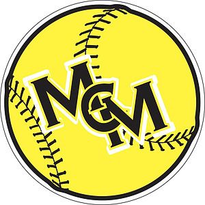 Custom 5.75" Diameter Circle Softball Car Magnet