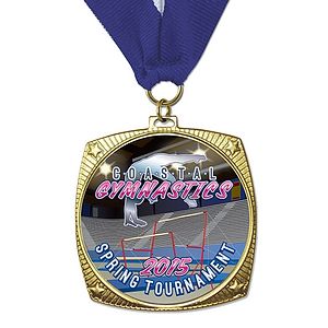 Full color 4 Star Square Medal