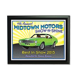 Full Color Plaque (9" x 12") with White Aluminum Mount