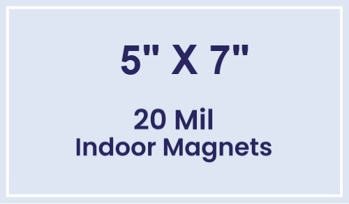 5x7 Square Corners Indoor Magnets - 20 Mil
