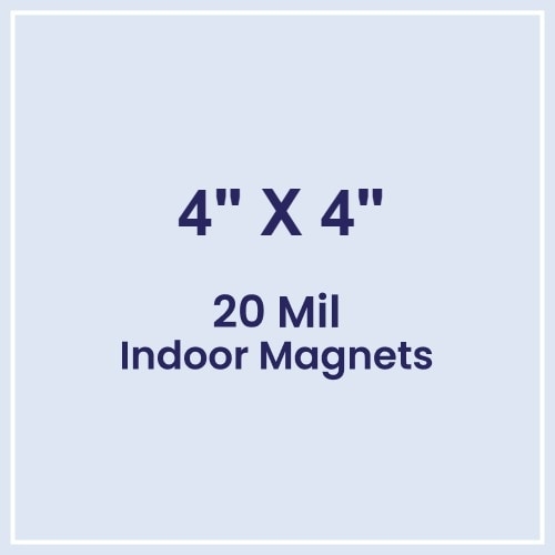 4x4 Square Corners Indoor Magnets - 20 Mil
