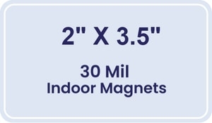 2x3.5 Business Card - Round Corners Outdoor Magnets - 30 Mil