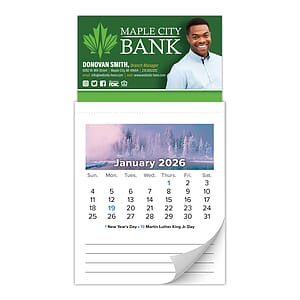 12-Month Tear-Off Magna-Cal Business Card Calendar (Standard) - Jan. 2027 w/Cover