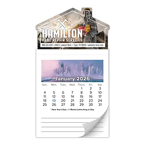 12-Month Tear-Off Magna-Cal House-Shaped Magnet (Standard) - Jan. 2027 w/Cover