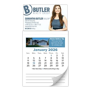 12-Month Tear-Off Magna-Cal Business Card Calendar (Real Estate) - Jan. 2027 w/Cover