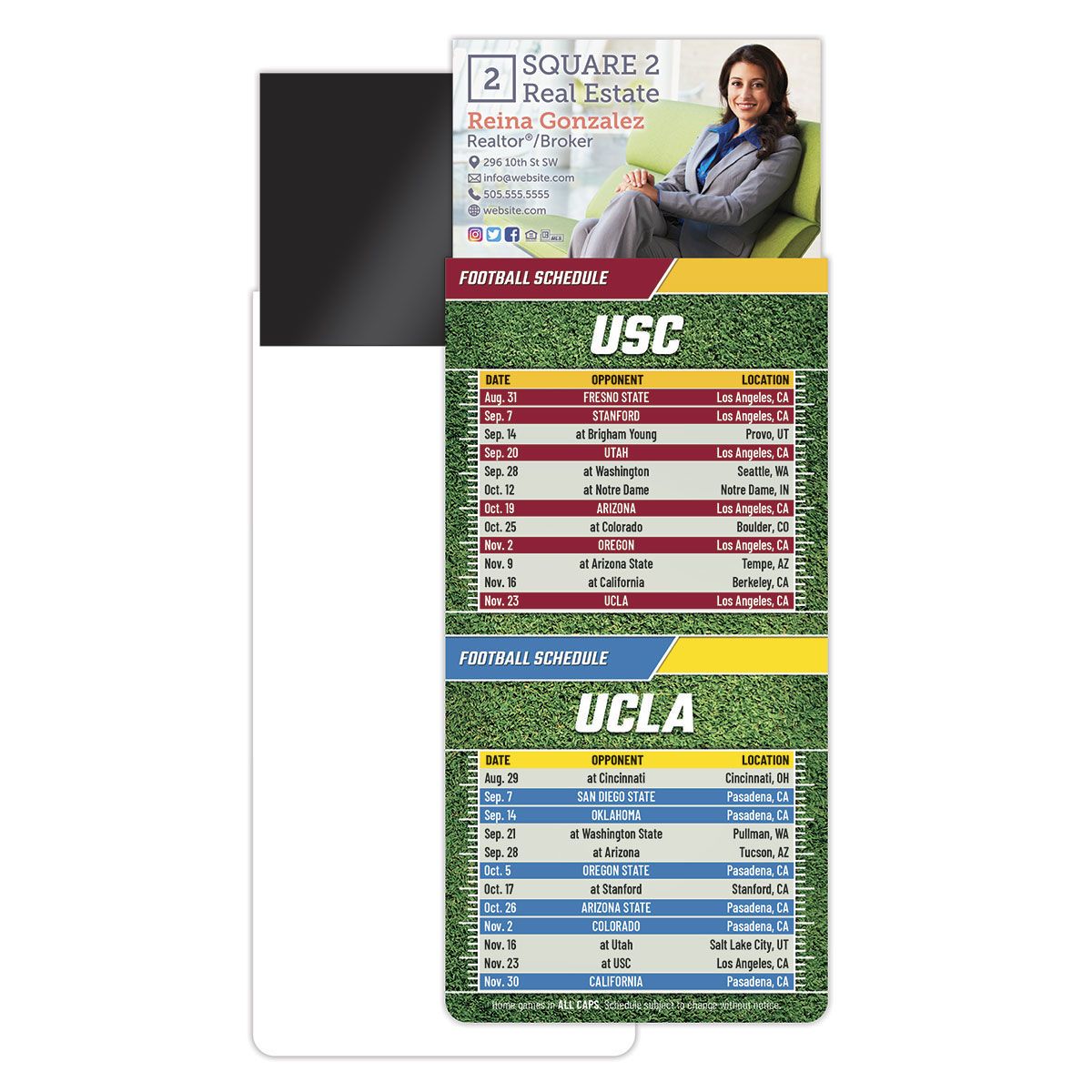 Magna-Card Business Card Magnet Football Schedules (3.5x9)