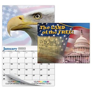 13 Month Custom Appointment Wall Calendar (High Gloss UV-Coated Cover)- LAND OF THE FREE