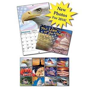 13 Month Custom Appointment Wall Calendar (High Gloss UV-Coated Cover)- LAND OF THE FREE