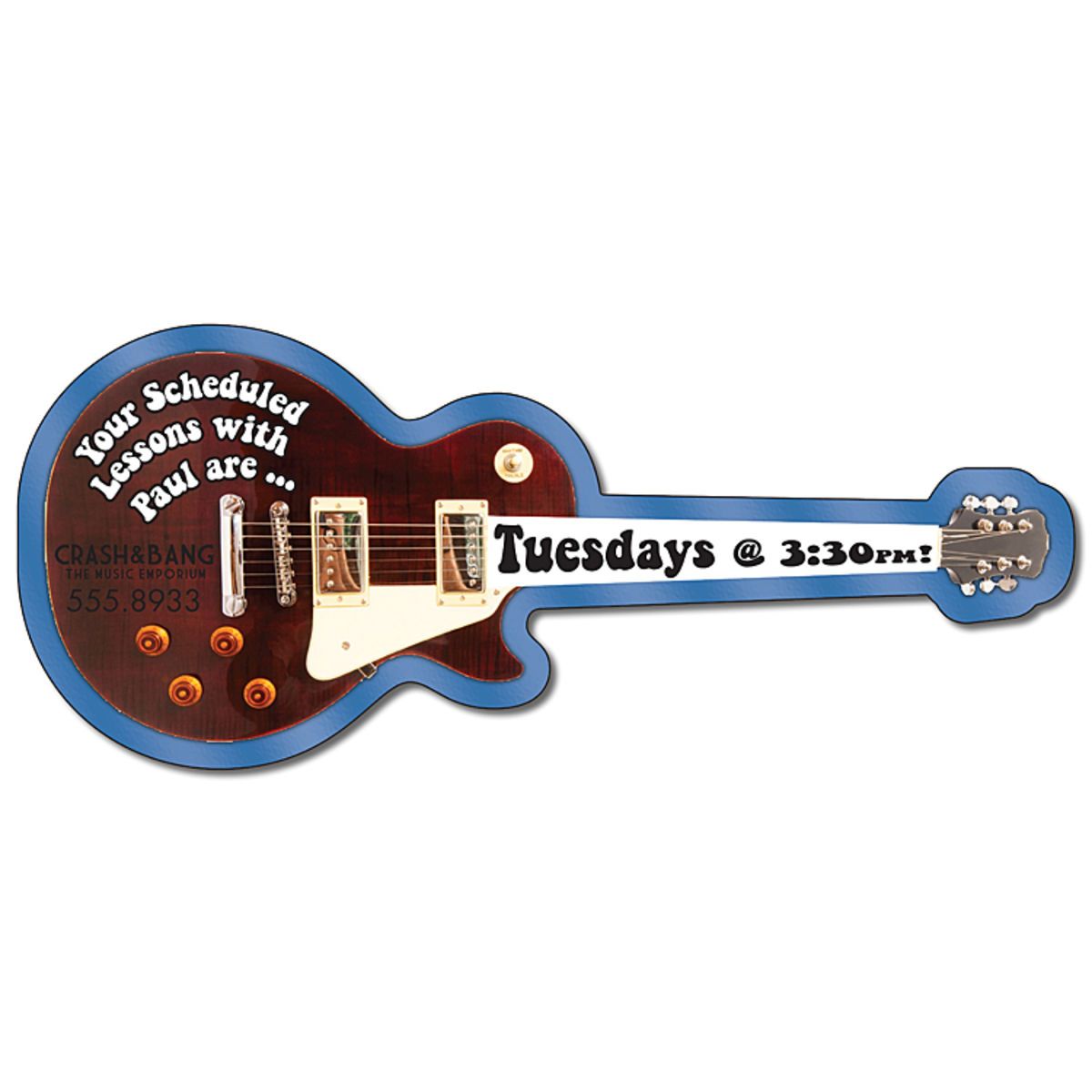 Promotional electric guitar shape (5x2.1) 30 mil