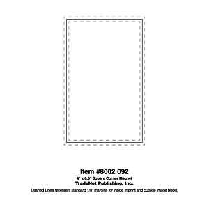 Magnet - 4x6.5 Square Corners - Outdoor Safe