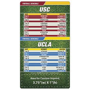 Magnet Sport Schedules - 4x7 Football Round Corners - 25 mil.