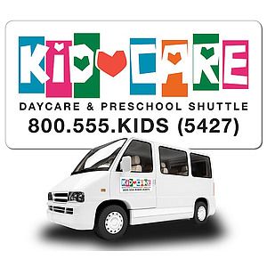 School Magnetic Car/Truck/Auto/Vehicle Signs - 24x12 Round Corners