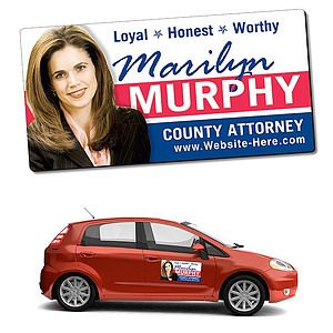 Political Magnetic Car/Truck/Auto/Vehicle Signs - 24x12 Round Corners