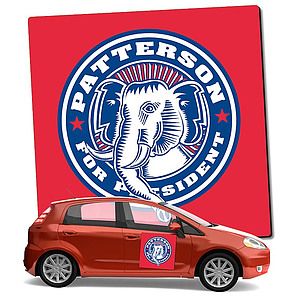 Political Magnetic Car/Truck/Auto/Vehicle Signs - 24x24 Round Corners
