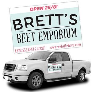 Magnetic Car/Truck/Auto/Vehicle Signs - 24x36 Round Corners