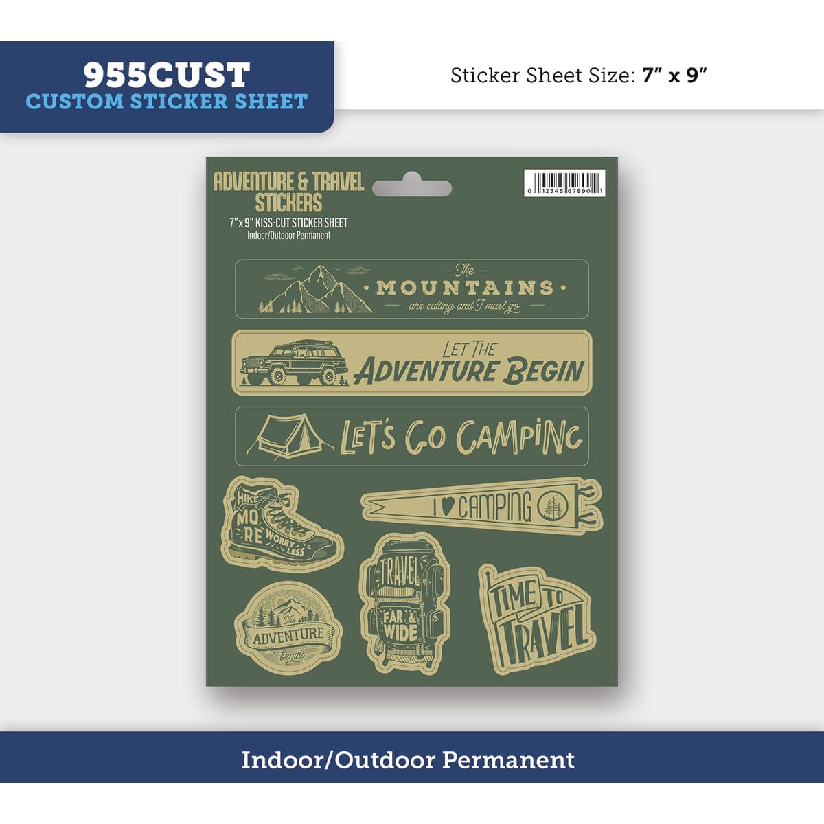 Permanent Indoor Sticker - 55 to 64 Square Inches | ELOI USA