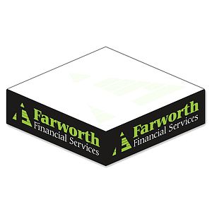 Ad Cubes™ - Memo Notes - 3.875x3.875x0.96875-2 Colors, 1 Side Design