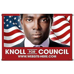 Candidate/Message Banner - 2' x 3' - Gloss Vinyl (Includes Plastic Adhesive Grommet Tabs)