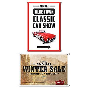 Banner - 2' x 3' - Gloss Vinyl (Includes Plastic Adhesive Grommet Tabs)