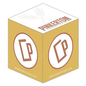 Sticky Note Cubes - 2.75x2.75x2.75-2 Colors, 1 Side Design