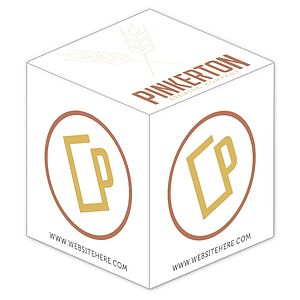 Sticky Note Cubes - 2.75x2.75x2.75-3 Colors, 1 Side Design