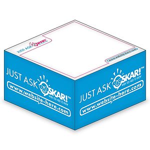 Sticky Note Cubes - 2.75x2.75x1.375-1 Color, 1 Side Design