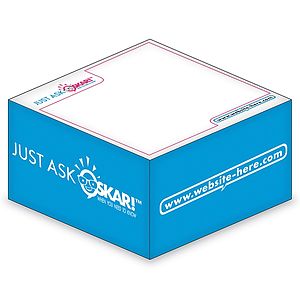 Sticky Note Cubes - 2.75x2.75x1.375-1 Color, 2 Side Designs
