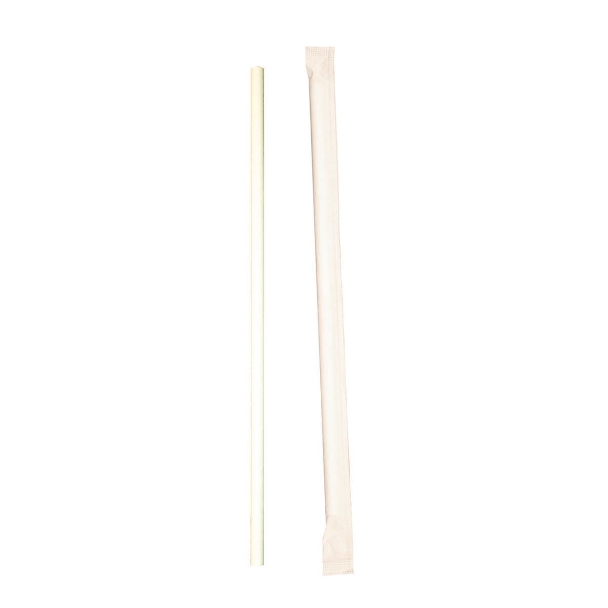 7.75" White Paper Straw