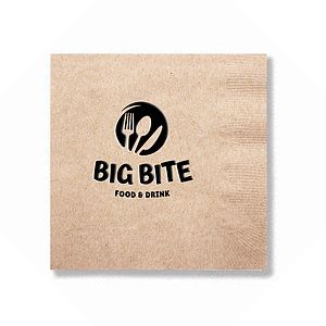 Foil Stamped 2-Ply Kraft Beverage Napkin