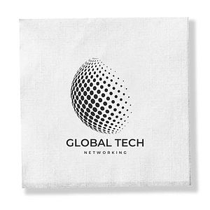 1-Ply White Beverage Napkin - Linen Embossed - High Line