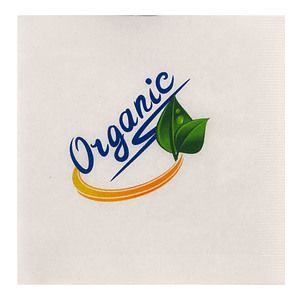 1 Ply White Beverage Napkin, Digital