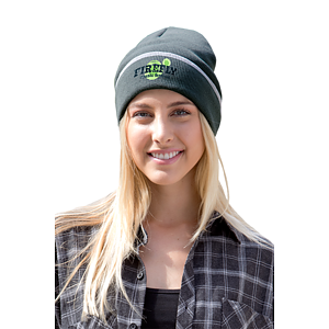 Edge Stripe Knit Beanie