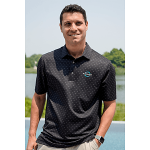 Greg Norman Micro Pique Spinner Print Polo