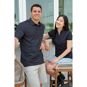Women’s Greg Norman Micro Pique Spinner Print Polo