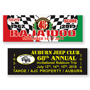 Full color metal dash plaques 0-3 sq"