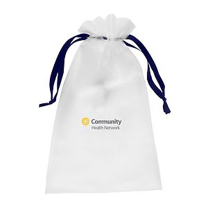 Large Frosted Drawstring Pouch