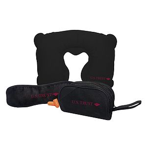First Class Neck Pillow  Eye Mask Travel Set