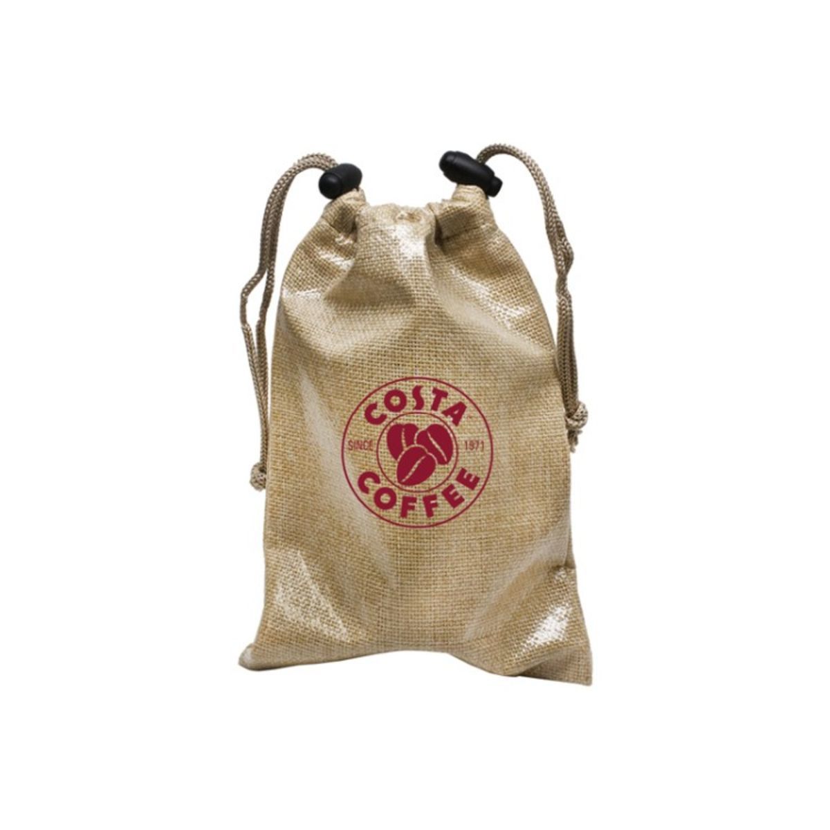 Jute Amenity Drawstring Bag