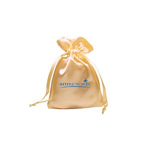 Small Trendy Satin Drawstring Pouch