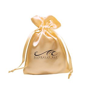 Medium Trendy Satin Drawstring Pouch