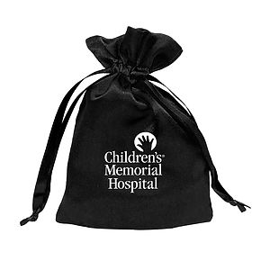 Large Trendy Satin Drawstring Pouch