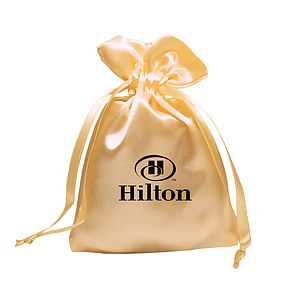 Large Trendy Satin Drawstring Pouch
