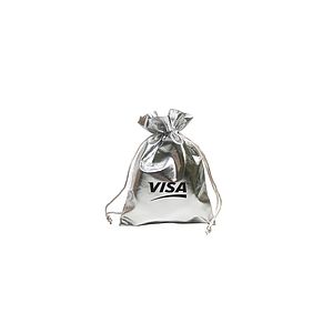 Small Metallic Lam Drawstring Pouch