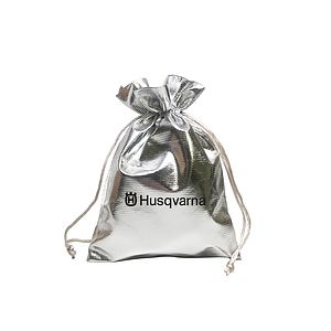 Medium Metallic Lam Drawstring Pouch