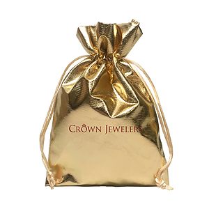 Large Metallic Lam Drawstring Pouch